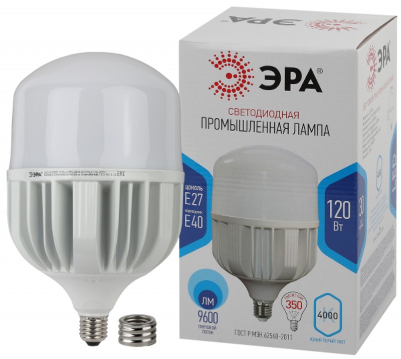 Лампа светодиодная ЭРА STD LED POWER T160-120W-4000-E27/E40 Е27 / Е40 120 Вт колокол нейтральный бел