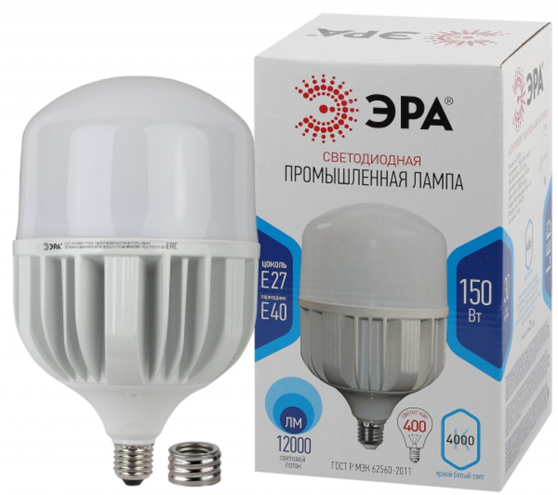 Лампа светодиодная ЭРА STD LED POWER T160-150W-4000-E27/E40 Е27 / Е40 150Вт колокол нейтральный белы