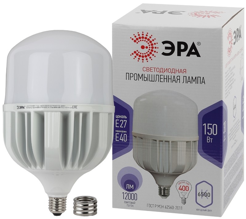 Лампа светодиодная ЭРА STD LED POWER T160-150W-6500-E27/E40 E27 / E40 150 Вт колокол холодный дневно