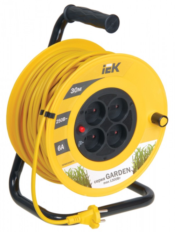 Катушка УК30 4 места 2P/30м 2х0,75мм2 "Garden" IEK