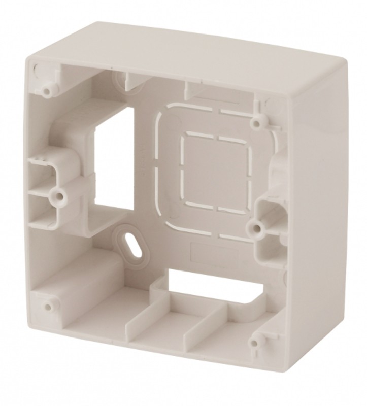 12-6101-02 ЭРА Коробка наклад. монтажа 1 пост, Эра12, слоновая кость (20/200/1600)