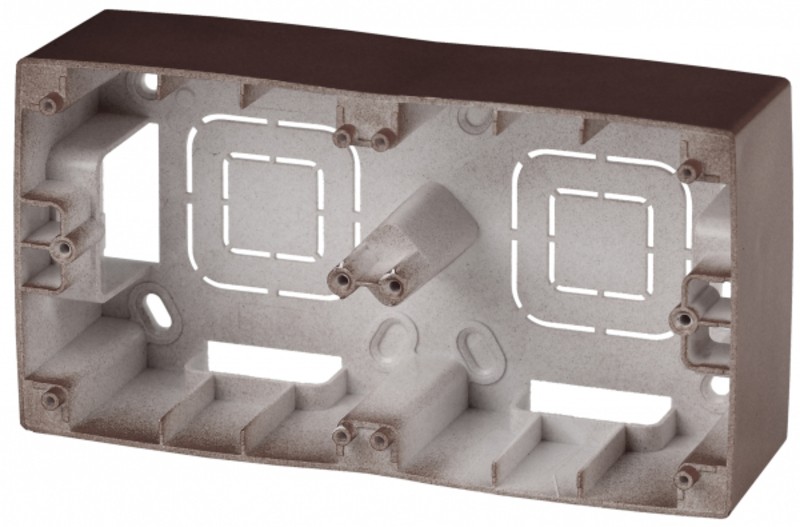 12-6102-13 ЭРА Коробка наклад. монтажа 2 поста, Эра12, бронза (10/100/1200)
