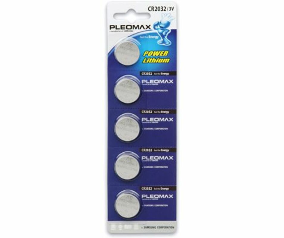 Батарейки Pleomax CR2032-5BL Lithium (100/2000/88000)