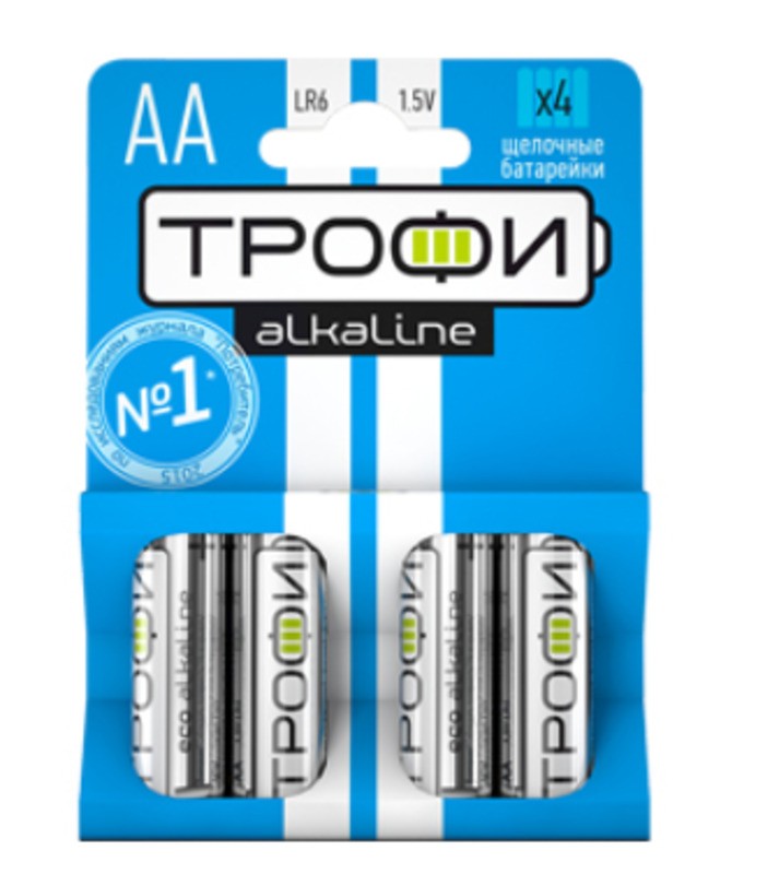 Батарейки Трофи LR6-4BL ENERGY POWER Alkaline (40/640/20480)
