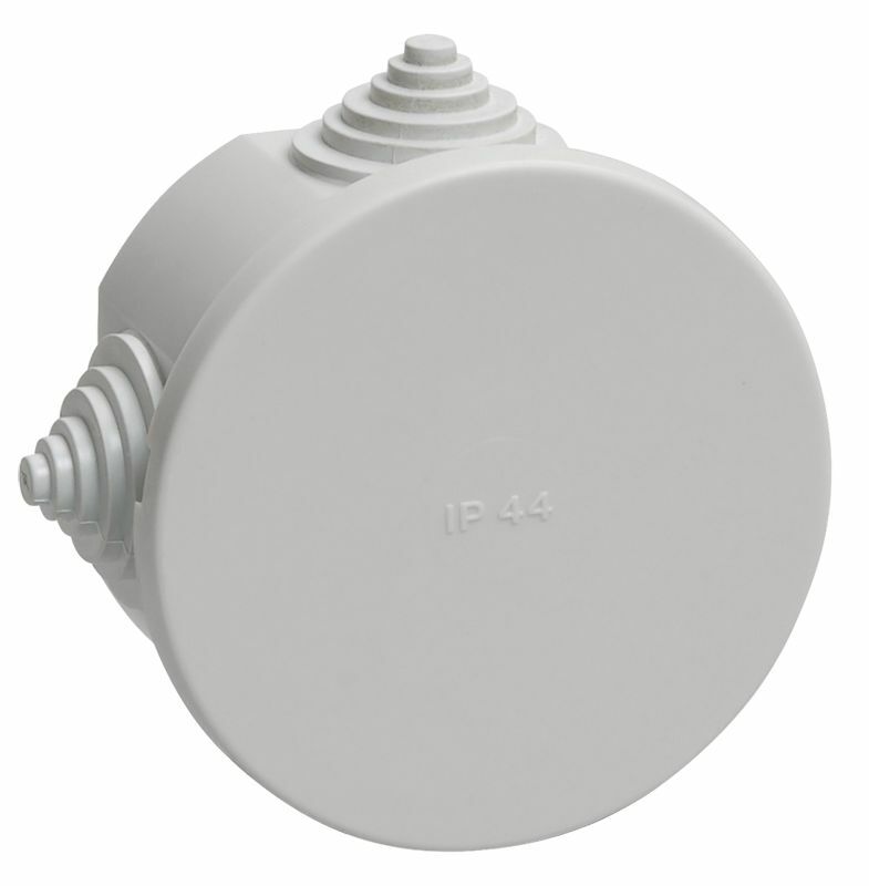 Коробка расп. КМ41237 о/п D=75х40мм IP44 4вв. 7035 IEK