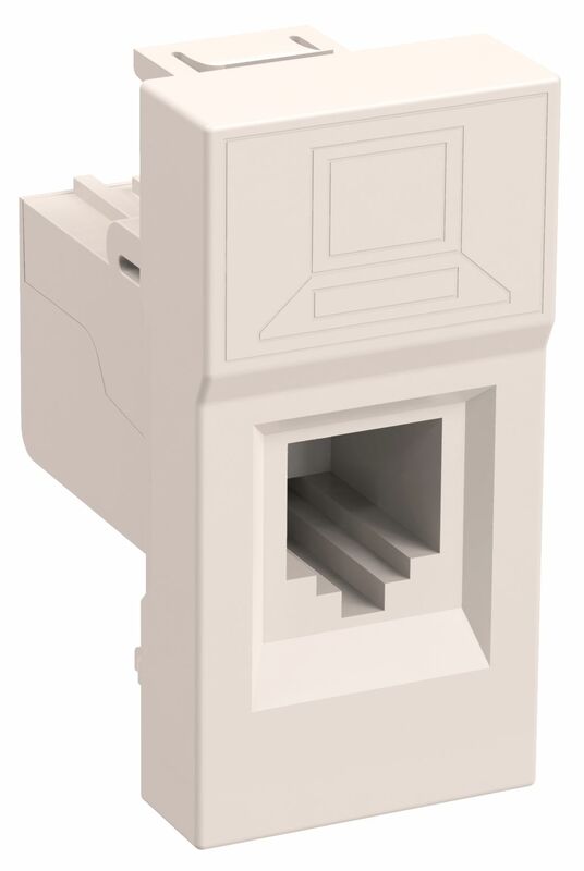 РКИ-10-00-П Розетка компьютерная RJ-45 UTP кат.5e (на 1 модуль) ПРАЙМЕР белая IEK