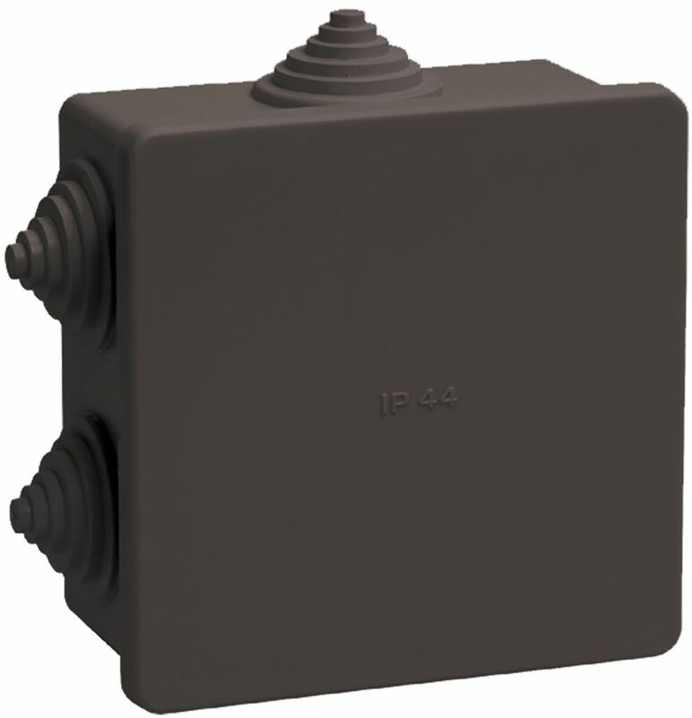 Коробка расп. КМ41235 85х85х40мм IP44 6 вв. черная IEK