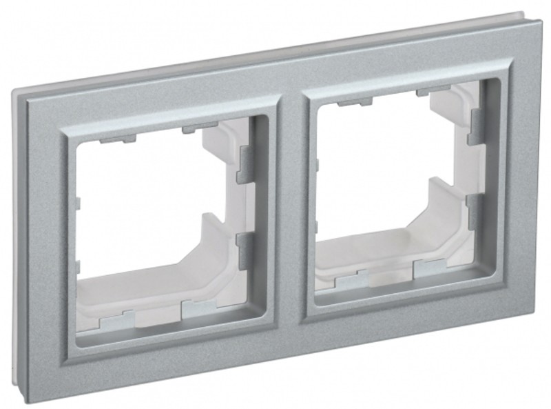 BRITE Рамка 2-мест. IP44 РУ-2-БрА-44 алюм. IEK