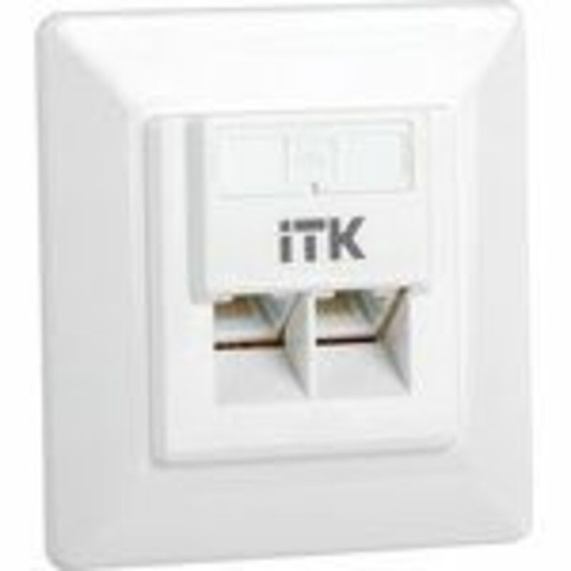 ITK Внутренняя инф. розетка RJ45 кат. 5Е UTP 2 порта