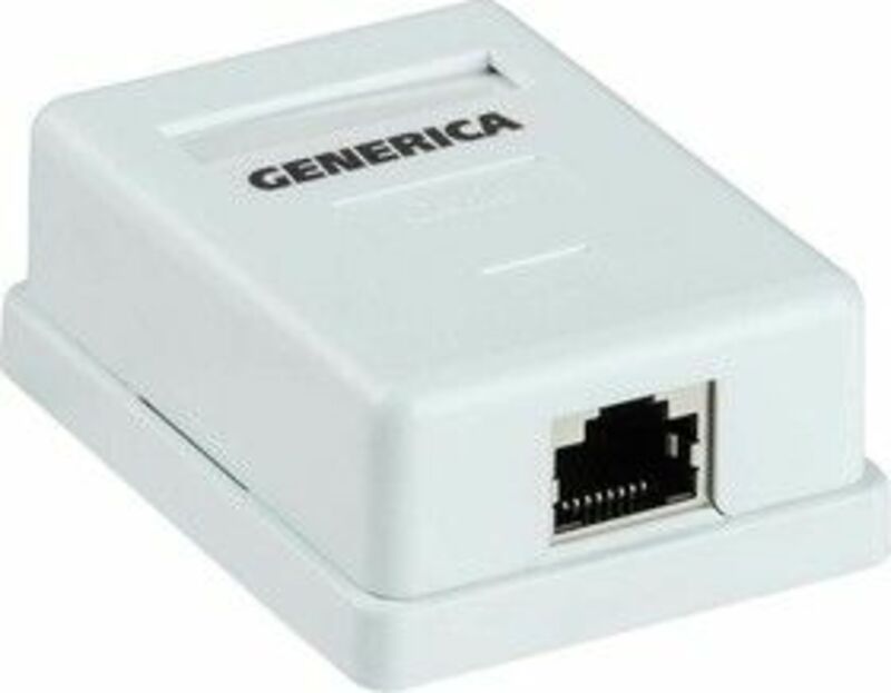 Розетка инф. настенная RJ45 кат. 5Е FTP 1 порт GENERICA