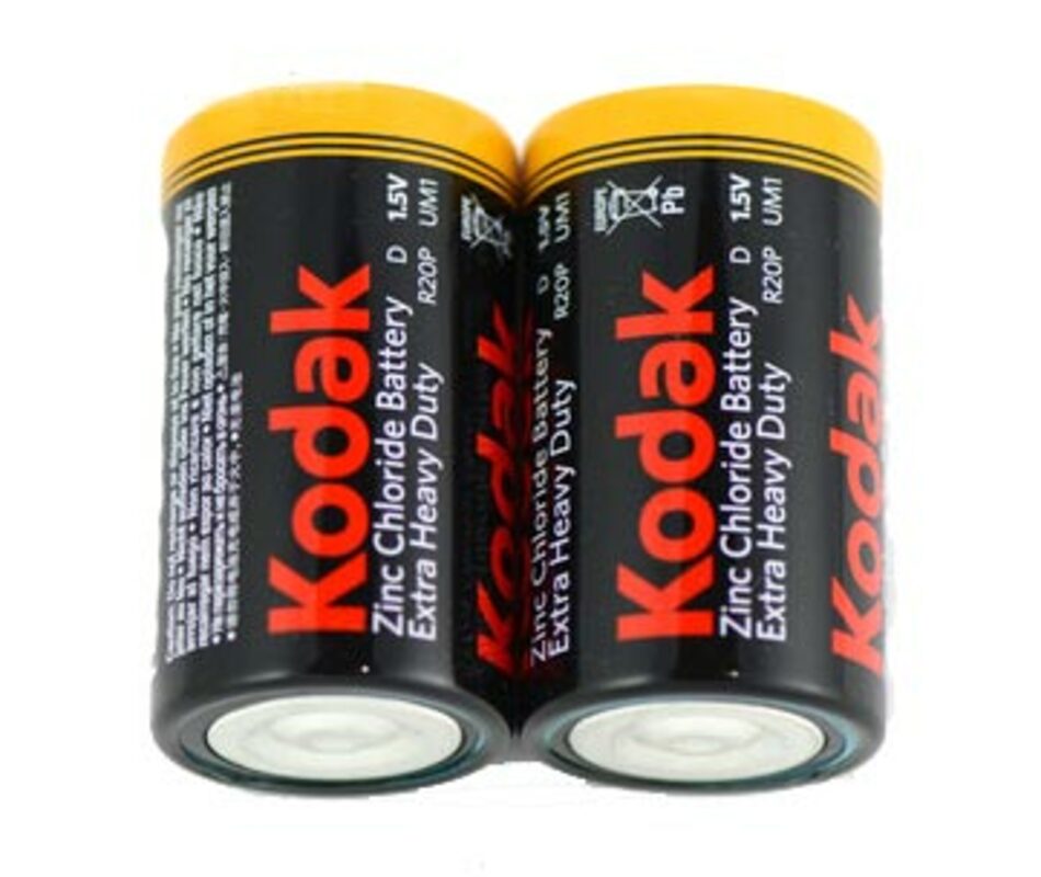 Батарейки Kodak R20-2S SUPER HEAVY DUTY Zinc [KDHZ 2S] (24/144/5616)