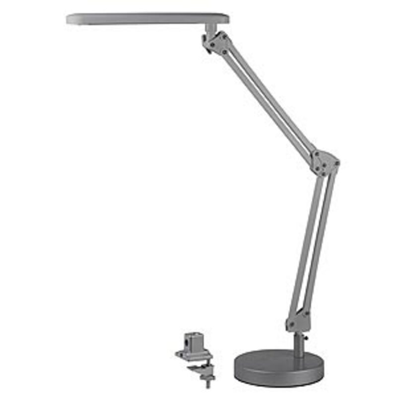 Настольный светильник ЭРА NLED-440-7W-S светодиодный на струбцине и с основанием серебро