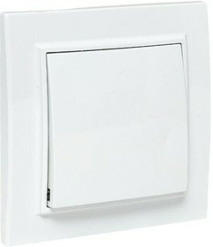 Выключатель 1-кл. СП Минск 10А IP20 бел. Basic EKF ERV10-021-10