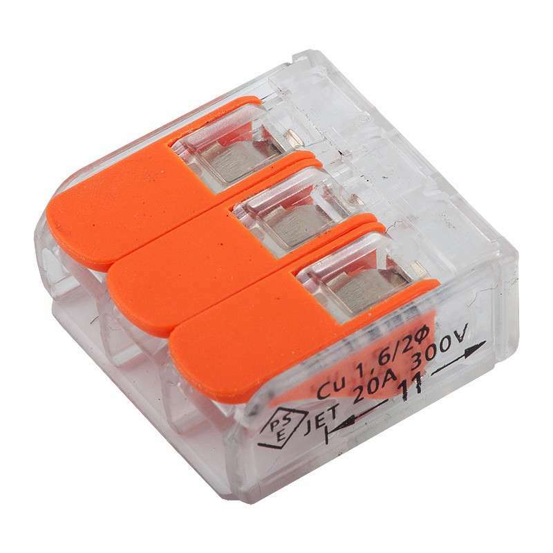 Клемма универсальная СМК 221-413 монтажная 3-проводная, прозрачная компактная General 100/5000