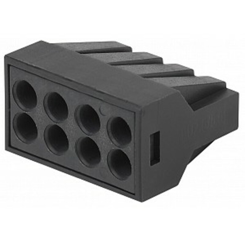 ЭРА NO-224-55 Клемма СМК с пастой, серия 308, 8 отверстий, 0,5-2,5 мм2 (упак. 50 шт.) (50/3000/60000