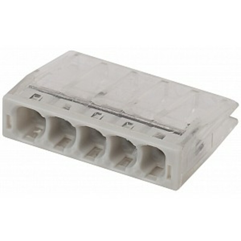 ЭРА NO-224-43 Клемма СМК компактная с пастой, серия 245, 5 отверстий, 0,5-2,5 мм2 (упак. 4 шт.) (80/