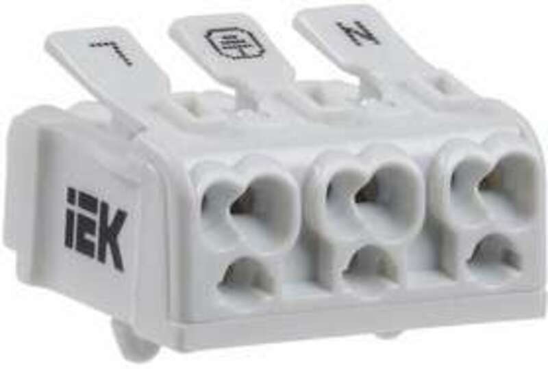 Клемма пружинная соединительная КСПн3-L+N+PE IEK
