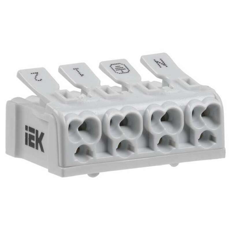 Клемма пружинная соединительная КСПн4-2L+N+PE IEK