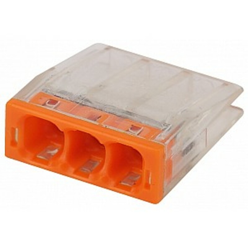 NO-224-23 Клемма ЭРА компактная серия 203 3 отверстия 0.5-2.5 мм2 упаковка 100 шт.