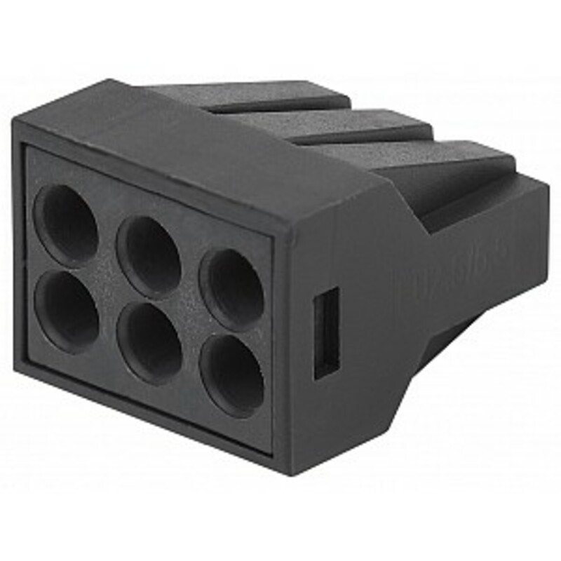 NO-224-54 Клемма ЭРА с пастой серия 306 6 отверстий 0.5-2.5 мм2 упаковка 50 шт.