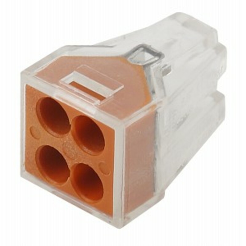 NO-222-27 Клемма ЭРА серия 104 4 отверстия 1.0-2.5мм2 упаковка 4 шт.