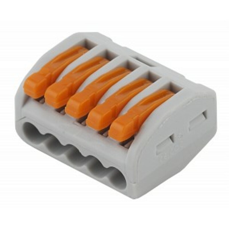 NO-222-17-20 Клемма ЭРА серия 415 с рычагом 5 отверстий 0.08-2.5мм2 упаковка 20 шт