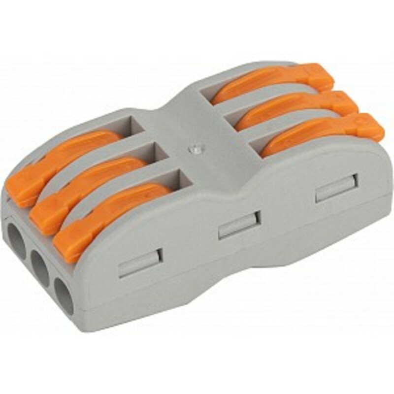 NO-423-50 Клемма ЭРА серия 423 проходная 3 плюса с рычагом 0.08-4мм2 упаковка 50 шт