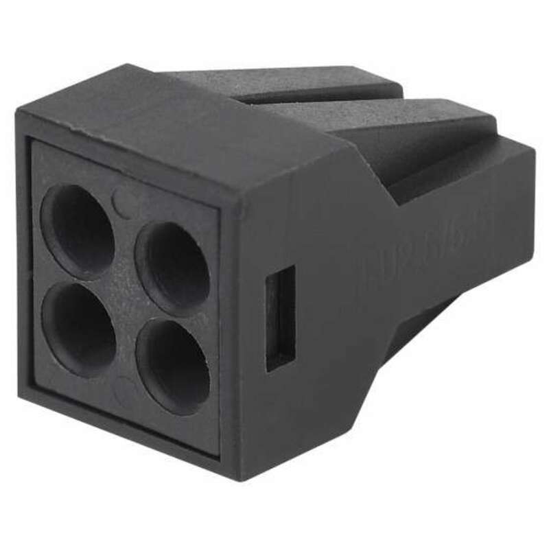 Клемма СМК 773-304, с пастой, 4 отверстия, 0.5-2.5 мм², уп. 4шт