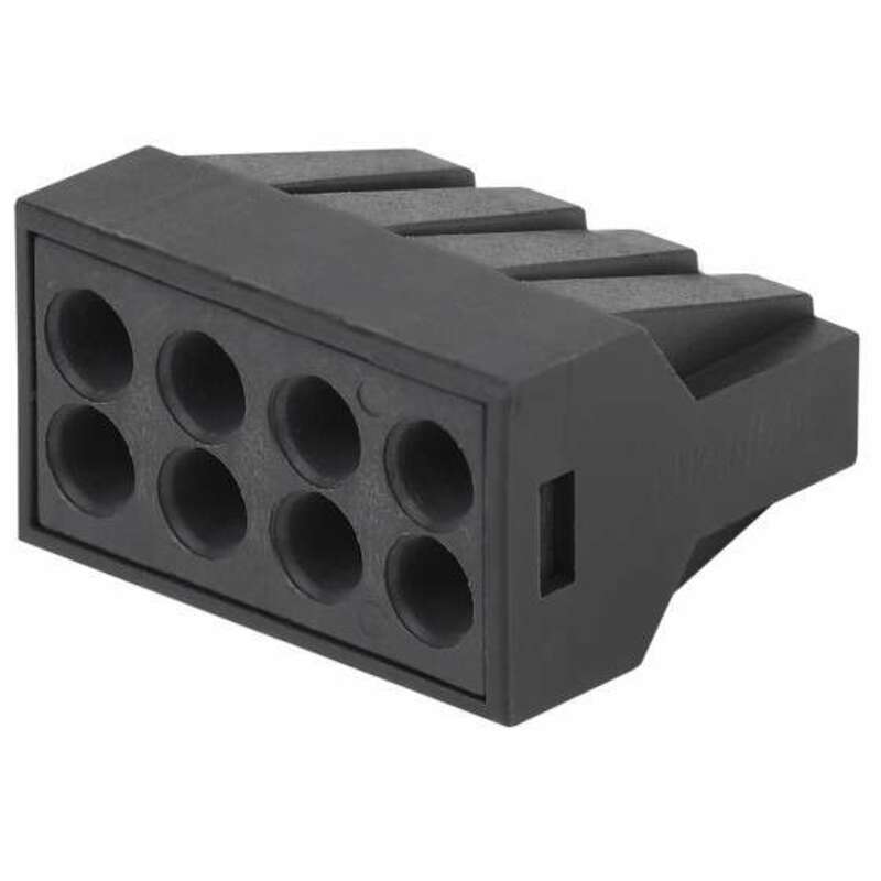 Клемма СМК 773-308, с пастой, 8 отверстий, 0.5-2.5 мм², уп. 4шт