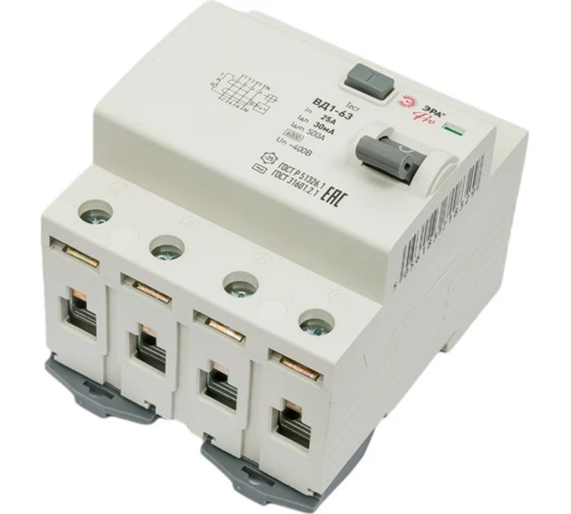 УЗО ЭРА PRO NO-902-34 ВД1-63 4P 25А 30мА