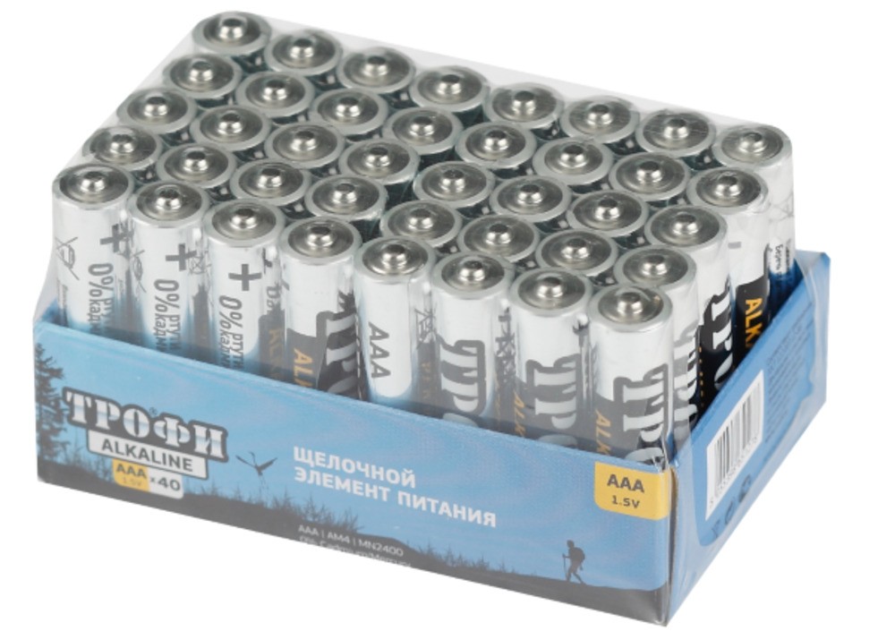 Батарейки Трофи LR03-40 bulk ENERGY Alkaline (40/960/38400)