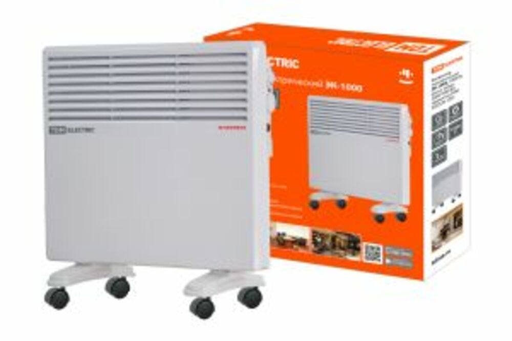Конвектор электрический ЭК-1000, 1000 Вт, регул. мощн. (500/1000 Вт), термостат, TDM
