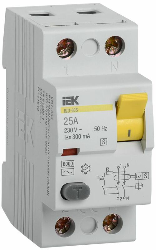 УЗО ВД1-63S 2Р 25А 300мА IEK