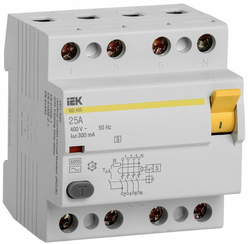 УЗО ВД1-63S 4Р 25А 300мА IEK