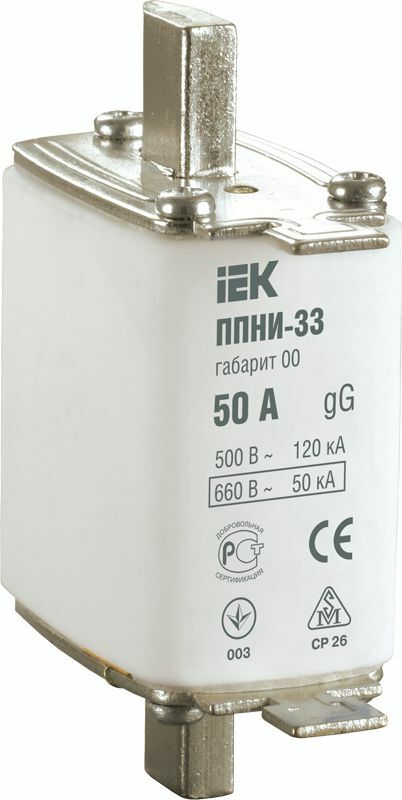 Плавкая вставка предохранителя ППНИ-33, габарит 00С, 12А IEK