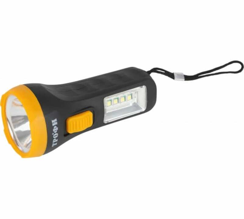 Светодиодный фонарь Трофи UB-101 универсальный на батарейках 1Вт 1 SMD+4 LED 1хAA