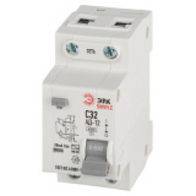 D12E2C32AC30 АВДТ 4,5кА ЭРА SIMPLE D12E2C32AC30 АД-12 электронное 1P+N С32 30мА тип АС