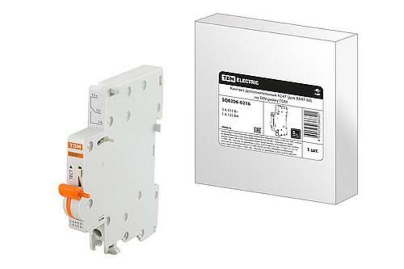 Контакт дополнительный КС47 (для ВА47-60) на DIN-рейку TDM