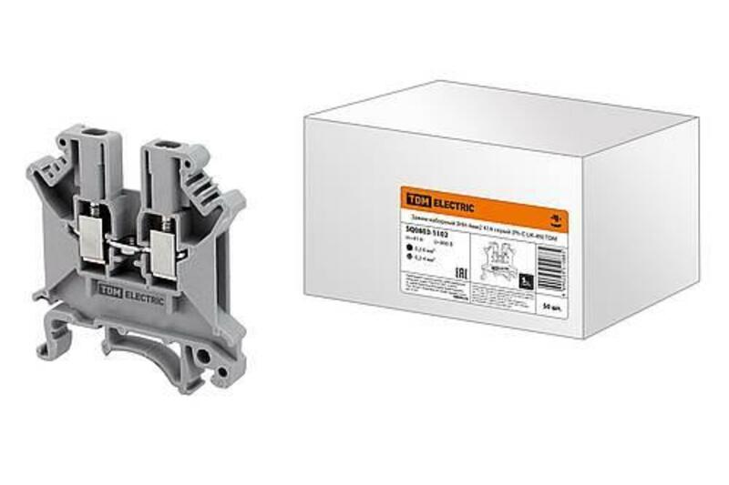 Зажим наборный ЗНН-4мм2 41А серый (Ph-C UK-4N) TDM