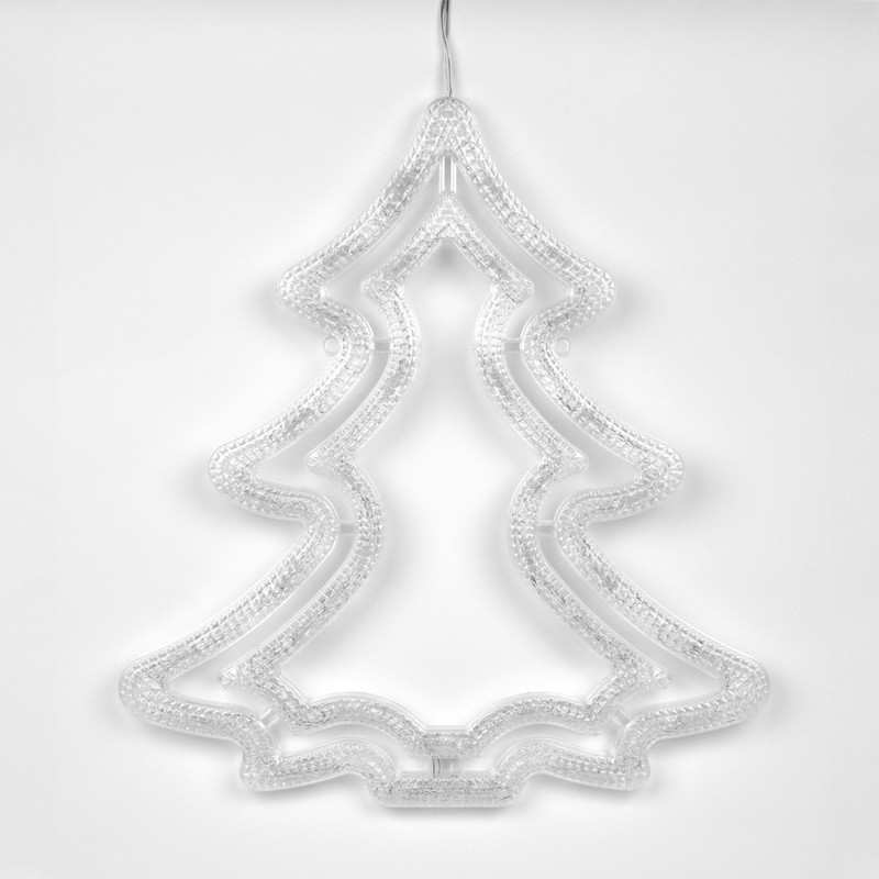 ULD-H3543-070/STA WHITE IP20 XMAS TREE Фигура светодиодная "Ёлочка", 35х43 см. Подвесная. 70 светоди