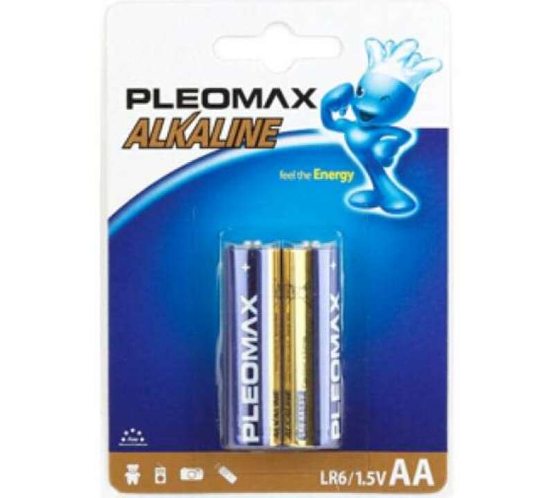 Батарейки Pleomax LR6-2BL Alkaline (20/400/14400)