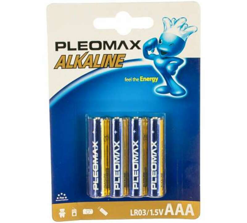 Батарейки Pleomax LR03-4BL Alkaline (40/400/25600)