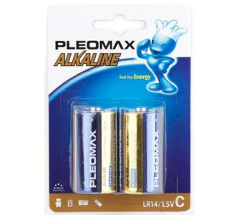 Батарейки Pleomax LR14-2BL Alkaline (20/160/6400)