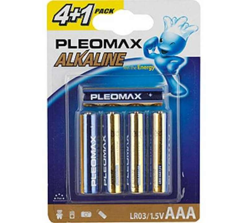 Батарейки Pleomax LR03-4+1BL Alkaline (50/500/26000)