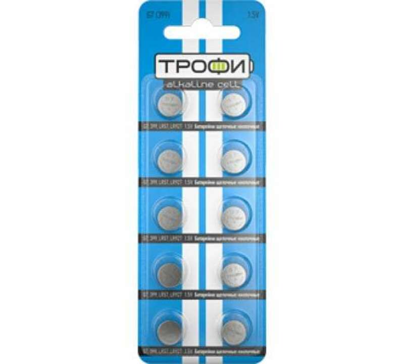 Батарейки Трофи G7 (399) LR927, LR57 ENERGY POWER Button Cell (200/1600/96000)