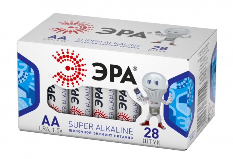 Батарейки ЭРА LR6-28 box SUPER Alkaline (28/840/18480)