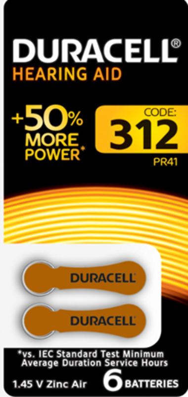 Duracell ZA312-6BL (60/600/54000)