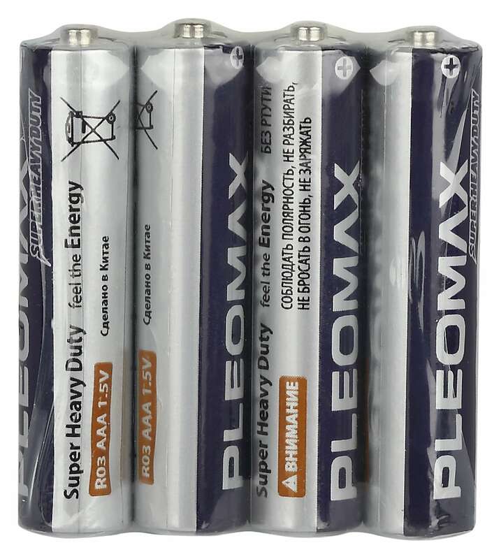 Батарейки Pleomax R03-4S SUPER HEAVY DUTY Zinc (60/2400/57600)