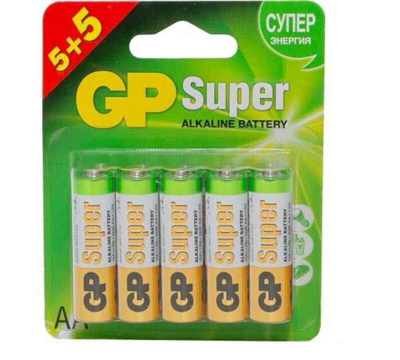 Алкалиновые батарейки GP Super Alkaline 15А/IVI АA - 10 шт. на блистере