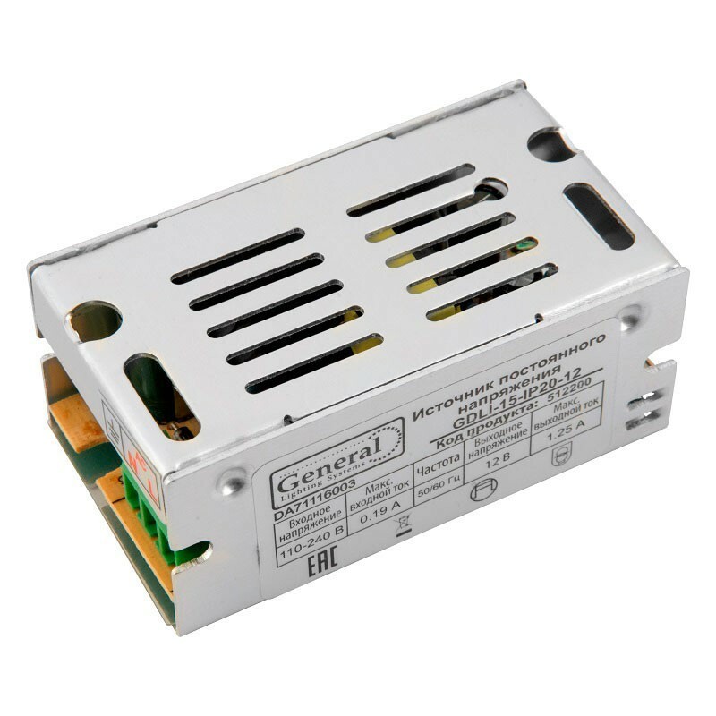 Драйвер светодиодный GDLI-15-IP20-12